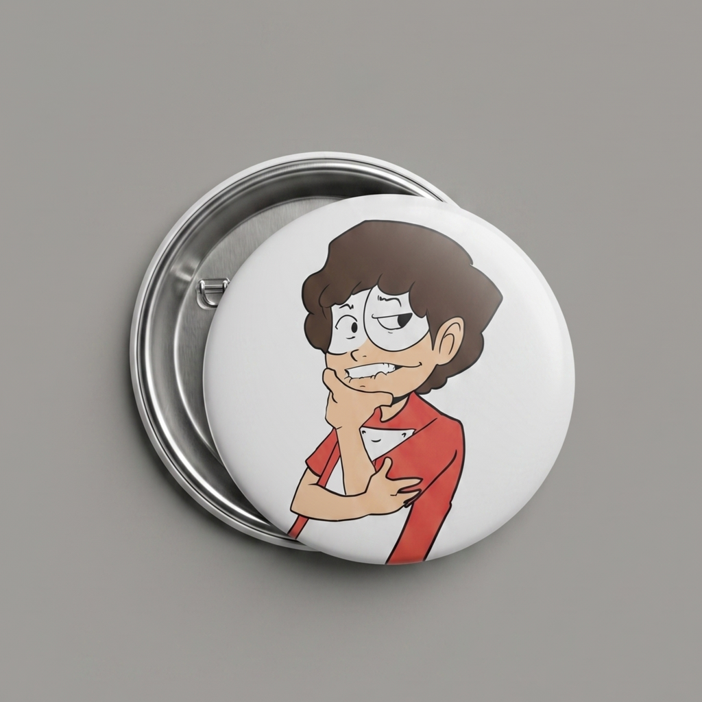 Antik Mahmud Smirking - Button Badge