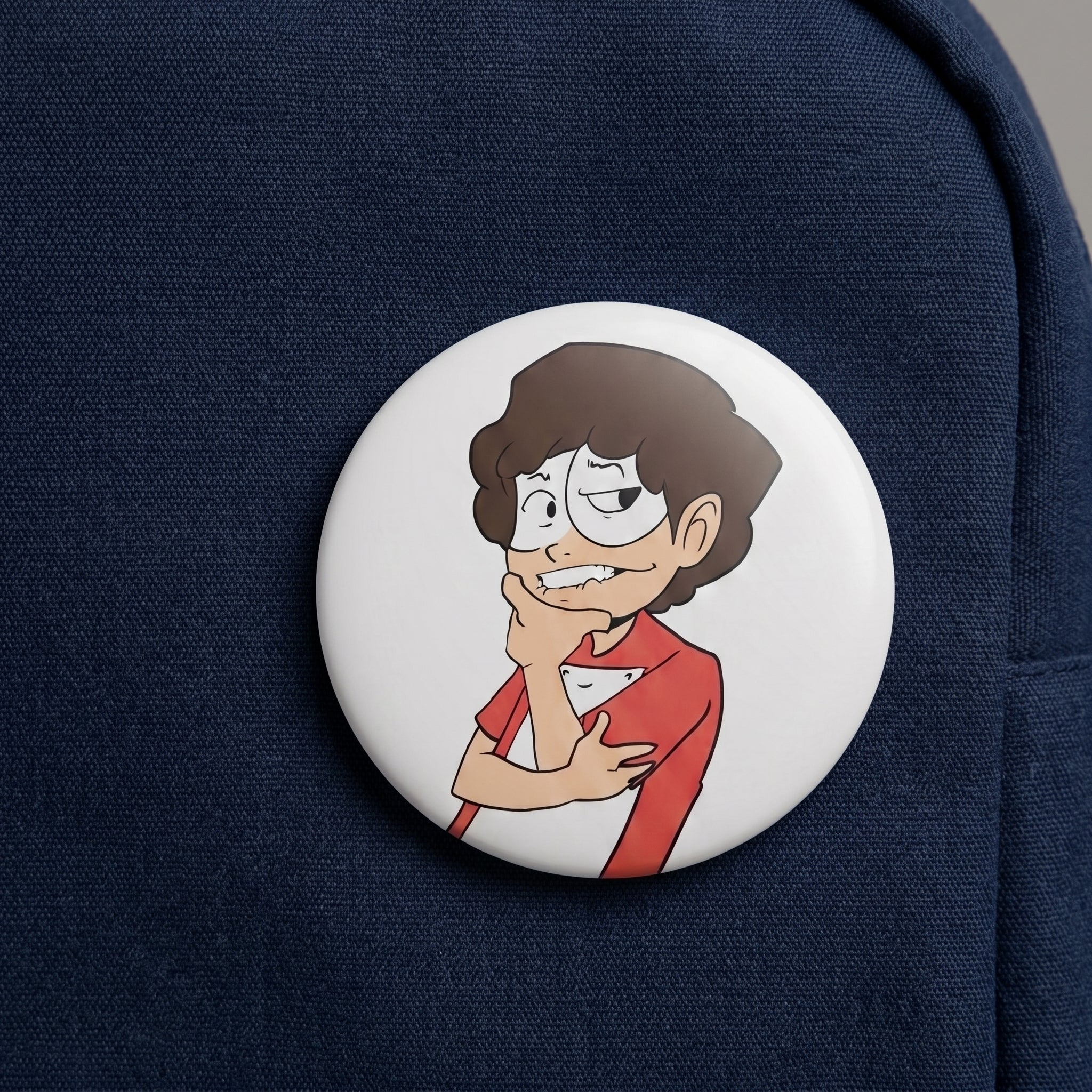 Antik Mahmud Smirking - Button Badge
