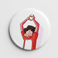 Antik Mahmud Crying Heart - Button Badge