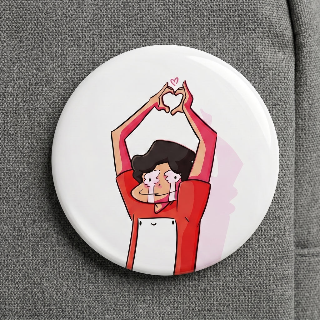 Antik Mahmud Crying Heart - Button Badge