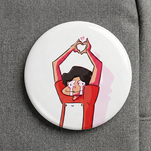 Antik Mahmud Crying Heart - Button Badge