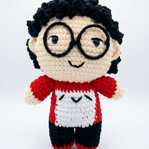Antik Mahmud Plushie: Large Handmade Crochet Doll